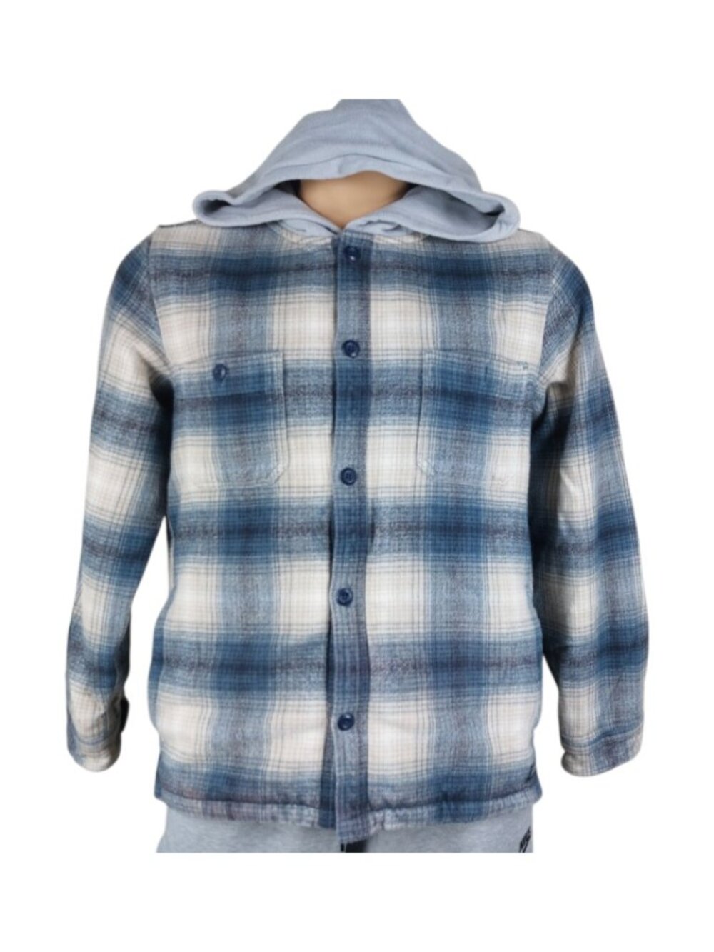 Mountain Hardwear Men's Blue White Plusher Microchill Lined Shacket Size M